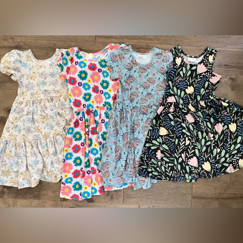 Dot Dot Smile Lot (4 dresses)- Size 7